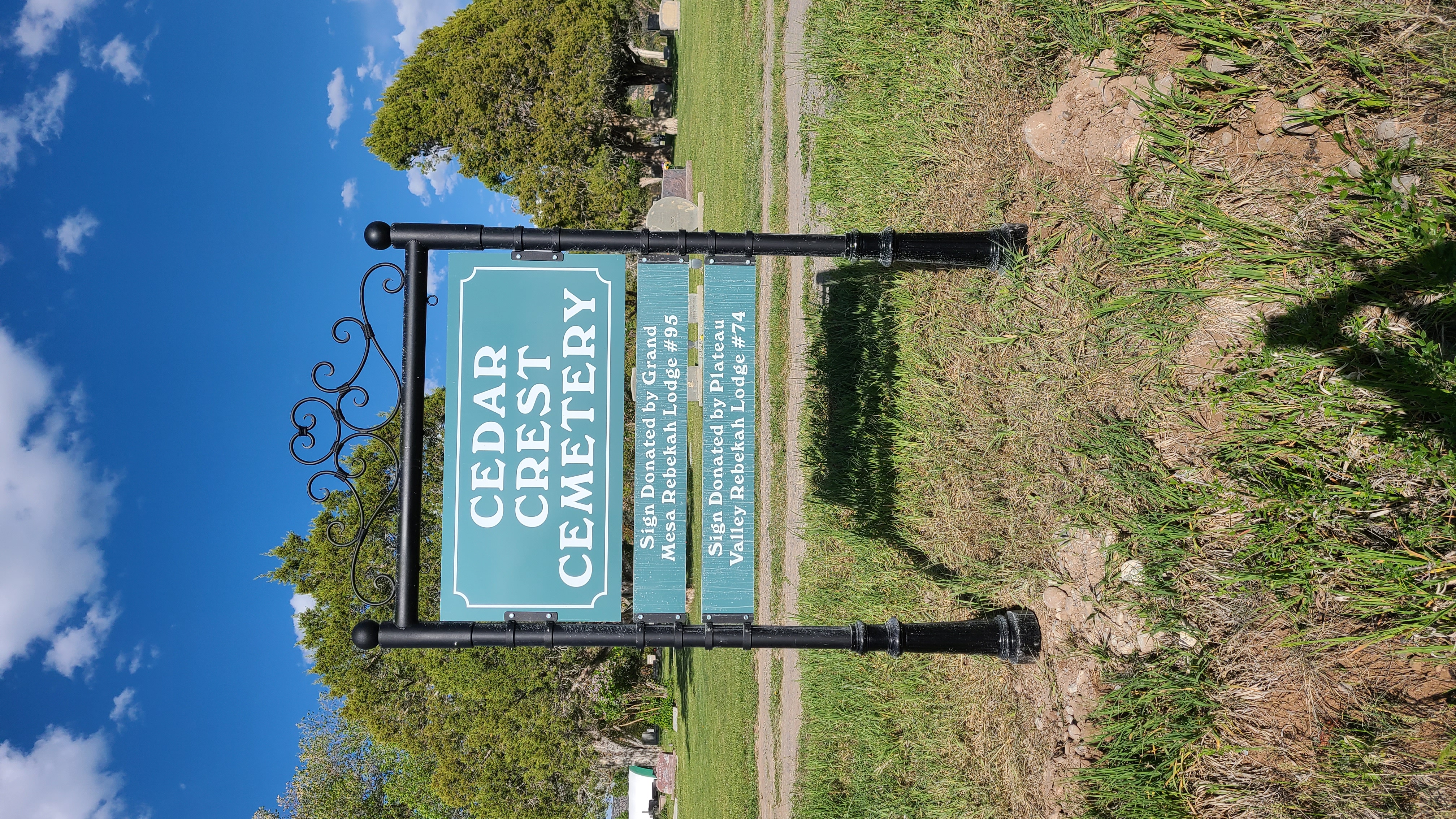 Cedar Crest Cemetery Sign
